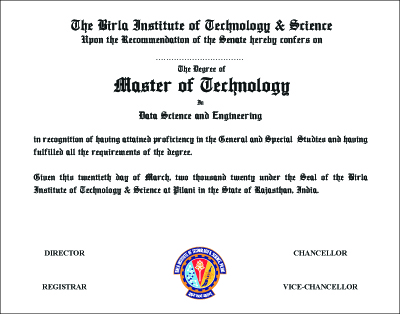 The Degree of Master of Technology in Software Systems