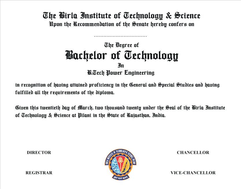 The Degree of Bachelor of Technology in Engineering Technology