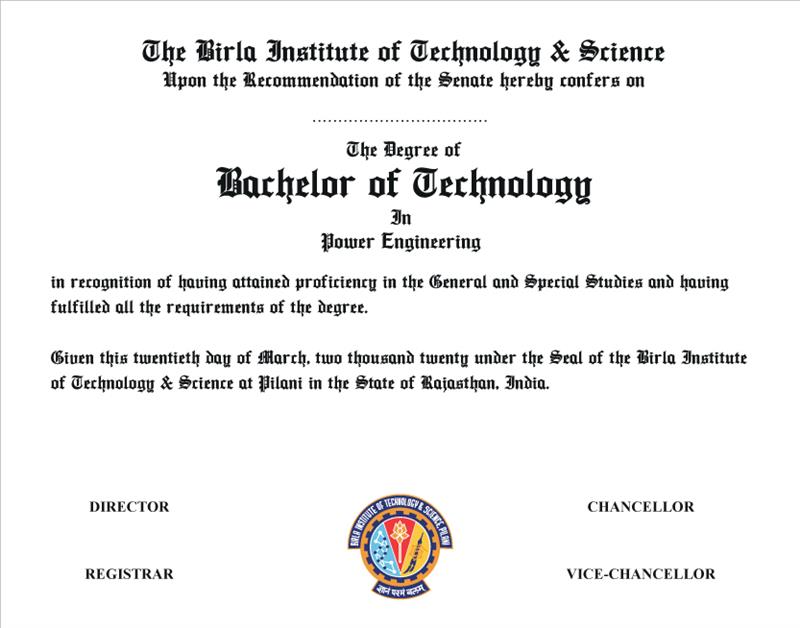 The Degree of Bachelor of Technology in Engineering Technology