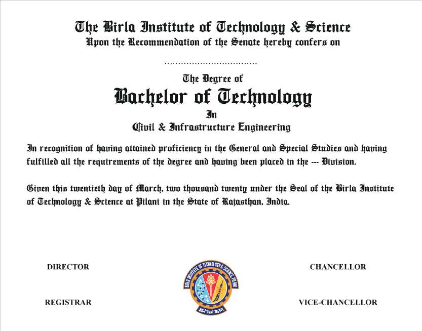 The Degree of Bachelor of Technology in Engineering Technology